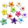 Pinza para el pelo de estilo vacacional romántico y colorido, popular transfronteriza, con flor de plumeria, accesorio floral fresco para el cabello para mujer