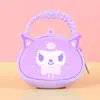 Bolsa de monedas con cremallera de silicona de dibujos animados Llavero de mano Color macarrón Mini bolsa de monedas Bolsa de almacenamiento para niños Regalo
