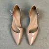 Sandalias Nude Huecas Estilo Coreano para Mujer que Aumentan la Altura, Nuevas de Verano 2026 Puntiagudas Versátiles Elegantes para el Trabajo Mary Janes