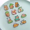 Estilo de Dibujo Animado Juguetón Capibara Insignia de Capibara Exquisito Patrón de Sandía Estanque de Loto Rana Broche de Verano Pequeño Regalo