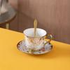 Nuevo Juego de Tazas de Café Estilo Europeo Pequeño Lujo Hogareño Cerámica de Porcelana de Hueso Taza de Té Taza de Café Moderna Lujo Ligero 220ml