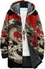Cardigan com Zíper e Capuz Masculino Solto Série Dragão 3D Digital Novo Modelo Transfronteiriço Temu Sem Risco Jaqueta de Algodão com Imagens