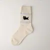 Calcetines a Media Pantorrilla para Mujer, Estilo Étnico Retro Otoño e Invierno Calcetines de Algodón, Calcetines Ligeramente Caídos con Animales de Dibujos Animados Lindos, Calcetines para Mujer al por Mayor de Zhuji