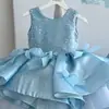 Vestido de noche para niñas transfronterizo, nuevo vestido de gala sin mangas con lentejuelas, traje de actuación de piano, vestido de princesa de pequeña anfitriona