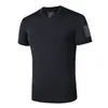 Camiseta Masculina de Seda Gelada de Nylon Verão Fina Secagem Rápida Esportiva Manga Curta Masculina Tamanho Grande Solta Top Fitness 8XL Transfronteiriço