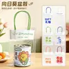 Latas de semillas para plantas de mano con tirador set de regalo pequeño para estudiantes plantas verdes flores productos enlatados venta al por mayor