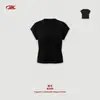 Ropa de Mujer Manga Corta Bk 220g Verano Skm Moldeadora Estilo Y2K Chica Caliente Básica Versátil Color Sólido Camiseta de Manga Corta.
