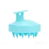Superventas Suave Redondo Silicona Champú Hogar Cepillo para Champú Artefacto Peine Limpieza Cuero Cabelludo Meridiano Masaje Cepillo para Champú