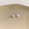 Aretes Pequeños de Perla de Agua Dulce Personalizados para Mujer Aretes Elegantes Franceses Aretes Elegantes Moda Nicho Para Ir al Trabajo Simples Joyas para la Oreja
