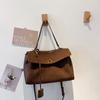 Bolso Portátil de Platino Vintage Escarchado para Mujer 2024 Nuevo de Moda Nicho Bolso de Axila Alta Calidad Gran Capacidad Bolso para Viajes