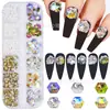 Nuevos productos semiacabados de joyería para uñas de diamante de pelo Súper Brillante Corazón Torcido Diamante rectangular bola de diamante hecha a mano Traje de diamantes para uñas de perla