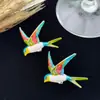 Nuevo Broche de Urraca de Dos Colores con Goteo de Aceite Lindo Diario Combinable Animal Exquisito Pin Retro Anti-luz Para Mujer Venta al por Mayor