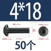 Tornillos de Cabeza Redonda con Hexágono Interior Grado 12.9 Cabeza de Champiñón M2M16 Negro Acero Inoxidable 304 Cabeza Redonda con Hexágono Interior