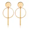 Corea del Sur estilo coreano personalidad elegante simple hueco borla aretes aretes aretes largos aretes para mujer