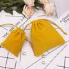 Moda amarelo longo veludo cabelo alisador curling ferro saco de armazenamento aromaterapia umidificador embalagem saco atacado joias flanela saco