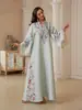SW2615 Vestido transfronterizo para mujer, cuello en V, estampado, con flecos, bata elegante, ropa malaya