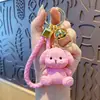 Llavero Colgante Oso Violento de Dibujos Animados de Resina Encanto para Bolso de Pareja Cordón para Llave de Coche Colgante para Teléfono Pequeño Regalo