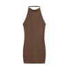 2513-2025 Novo Vestido Slim Sem Mangas Estilo Europeu e Americano Abraça o Corpo com Gola Halter Costas Abertas Sexy Francês para Mulheres