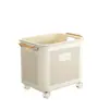Cesta para ropa sucia, cesta de almacenamiento para ropa sucia debajo del estante del gabinete del baño con ruedas, diseño hueco, para uso doméstico, cesta de almacenamiento para baño para artículos varios, cesta de lavandería
