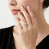 Anel de prata S925 amor verdadeiro com moissanita, anel de luxo leve, novo modelo para Amazon transfronteiriço, não desbota, em estoque