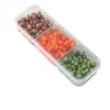 Caja refrigeradora larga y estrecha con compartimentos para comida cocinada, alimentos marinados, snacks fríos, caja de degustación de muestras, caja de conservación de alimentos, caja de almacenamiento