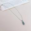 Nuevo Collar con Colgante de Frijol Ping An de Jade Azul Imitación Estilo Chino Lujo Ligero Nicho Cadena Clavicular de Alta Gama 2024 Nuevas Explosiones