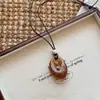 Dinheiro Antigo Estilo Chinês! Colar Pingente em Tons de Marrom para Mulheres, Corrente Clavicular de Luxo de Alto Padrão, Acessório Longo de Verão