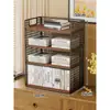 Estante de Mesa Simples Rack de Armazenamento Quarto de Estudante Coisas Boas Estante de Armazenamento de Livros Multicamadas Estante de Livros em Camadas sobre a Mesa