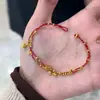 Nuevo Pulsera Tejida a Mano Estilo Chino Flor de Loto Mariposa, Pulsera Gato Osmanthus, Popular en Xiaohongshu, Regalo del Día de la Madre