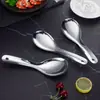 Cuchara para Arroz de Acero Inoxidable Suministros de Cocina Cuchara para Arroz Grande Espesa Cuchara para Servir Cuchara para Arroz Cuchara para Arroz Cuchara de Hierro