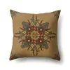 Funda de almohada de poliéster estilo folk bohemio nórdico decoración de coche impresión para el hogar funda de almohada de noche QTH23
