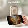 Ventilador de Cuello Plegable Colgante Nuevo Producto Transfronterizo Portátil Carga USB Soporte de Escritorio Espejo de Maquillaje Ventilador de Cuello Colgante de Mano