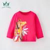 Camisetas de Otoño para Niñas de Manga Larga, Camisetas Básicas para Niños, Tops Delgados para Niños Pequeños y Medianos, Ropa para Niños Europea y Americana al Por Mayor