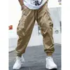 Amazon Wish Pantalones Cargo Deportivos de Exterior de Primavera y Otoño para Hombre con Bolsillos y Puños, Dropshipping Disponible