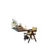 Mesa de Centro para Balcón de Apartamento Pequeño de Madera Maciza Acrílica Tablero Completo Mesa de Centro Colgante Hogar Simple Sala de Estar Borde Natural Tronco