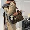 Bolso Pequeño de Hombro Cruzado Versátil Informal de Moda para Mujer 2025, Estampado de Leopardo Retro de Otoño, para el Trabajo