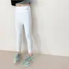 Calça de Yoga para Bebê Menina Tubarão Nu Calça Cropped Barbie Leggings Justas Elásticas para Menina de Primavera