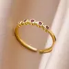 Anillo Retro de Lujo Accesible Transfronterizo con Forma de Corazón Chapado en Oro de 18 Quilates con Diamantes, Anillo Elegante y Versátil de Alta Gama para Mujer
