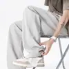 Pantalones casuales nuevos de seda de hielo de secado rápido para hombre, delgados, holgados, adelgazantes, pantalones deportivos, pantalones largos rectos para hombre