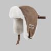 Outono e Inverno novo chapéu de camurça Lei Feng, chapéu feminino à prova de vento à prova de frio do nordeste chapéu de proteção auricular espessa forrado de lã
