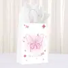 Bolsas de Regalo Coloridas de Mariposas de Primavera, Recuerdos de Cumpleaños para Niños, Bolsas de Papel tipo Bandolera, Bolsas de Papel para Envolver Regalos para Niñas