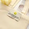 Etiqueta Tejida de Carita Sonriente Linda Etiqueta de Tela para Ropa Infantil Parche Decorativo Tejido para Ropa Sudadera Sombrero Etiqueta Principal Bufanda Hecha a Mano Etiqueta Tejida Decorativa