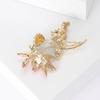 Moda coreana planta aleación Diamante Loto semilla de loto broche hebilla de toalla de seda broche de forma de flor multipropósito corsage