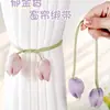 Nuevos y Modernos Amarres de Cortina Estilo Tulipán Ins Frescos Correas de Almacenamiento para Atar Cortinas Blancas Transparentes Cuerda de Flor