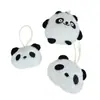 Nuevo Llavero Colgante Cabeza de Panda de Dibujos Animados Colgante de Llavero de Oso Panda de Peluche Accesorios Decorativos para Bolsos