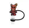 Tapa de Silicona con Forma de Oso de Dibujos Animados para Popote 8/10mm Tapa para Popote Decoración a Prueba de Polvo Anti-Derrames Tapón para Popote Venta al por Mayor