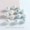 Contas Cerâmicas Cor-de-Rosa e Radiantes, Contas Assimétricas Fofas com Furo Reto, Acessórios para Pulseira de Material DIY, Lote de Contas e Contas Soltas