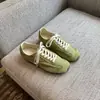 Fresco y juvenil~ Zapatillas de entrenamiento alemanas color verde matcha para mujer, empalme de cuero genuino, transpirables, retro, suela plana, zapatos deportivos casuales, modernos