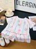 Conjunto Infantil de Manga Curta, Conjunto de Algodão Elástico com Pregas de Nuvem para Bebê de Manga Curta, Conjunto de Duas Peças Infantil para Casa, Pijama para Meninos e Meninas