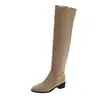 Botas de montar largas de tacón alto y plataforma para mujer 2026 nuevas de primavera y otoño Botas largas francesas por encima de la rodilla Botas vaqueras occidentales adelgazantes